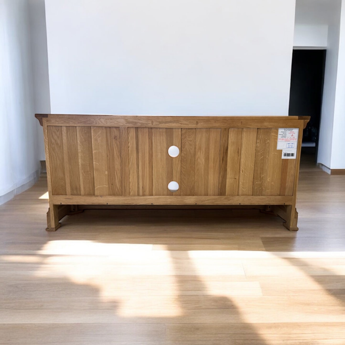 Natural Solid Oak Large TV Unit Canterbury Range From Oak Furnitureland RRP £459