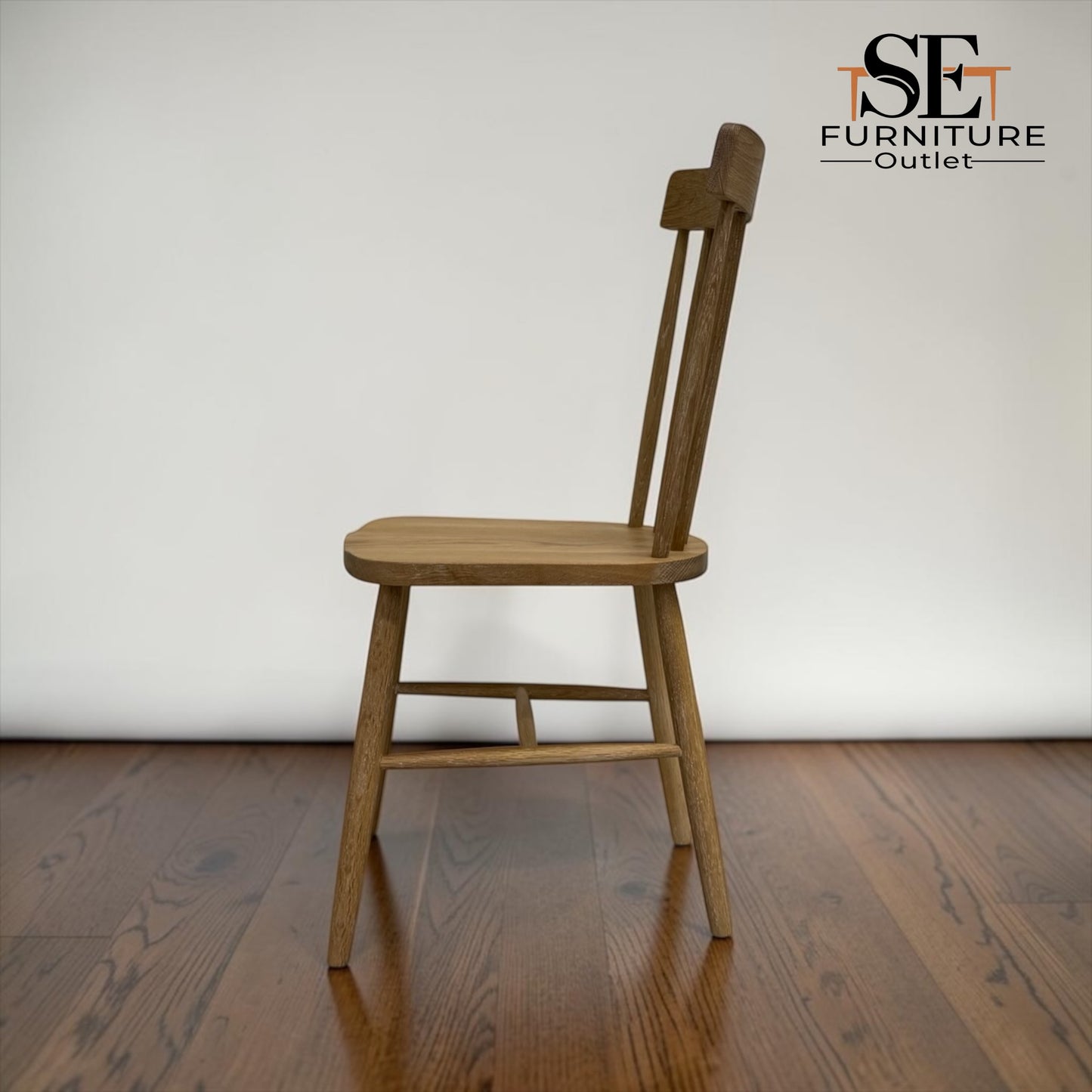 Set of 6 Solid Whitewashed Oak Spindleback Chairs, Inglesham Range RRP £1020
