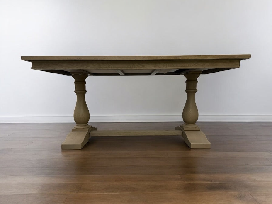 Solid Weathered Oak 6 to 8 Seater Extending Dining Table, Burleigh Range From Oak Furnitureland RRP £1059