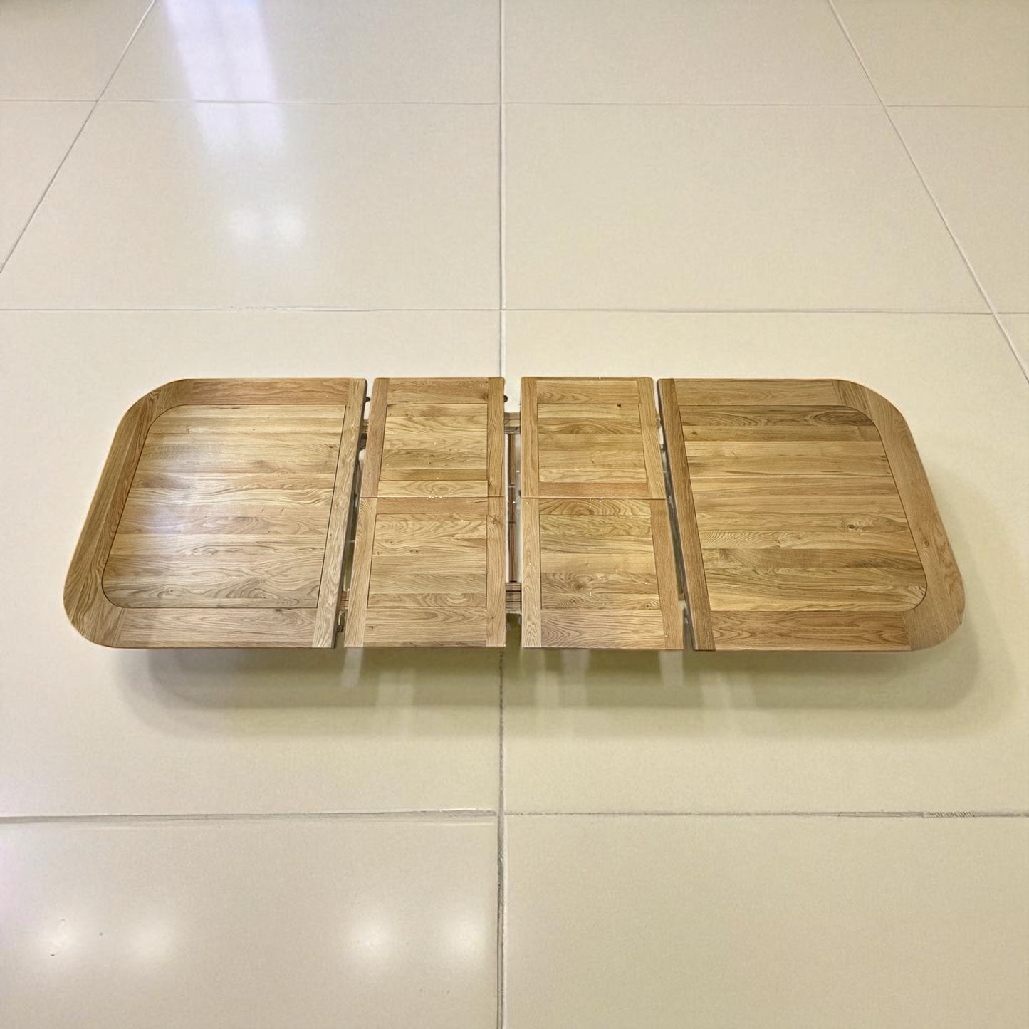 Natural Solid Oak Extending Dining Table, 10 to 12 Seater Hercules Range From Oak Furnitureland RRP £1099