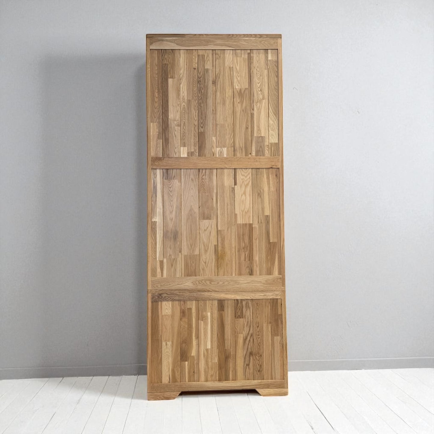 Natural Solid Oak Slim Kitchen Larder Bevel Range From Oak Furnitureland RRP £1049