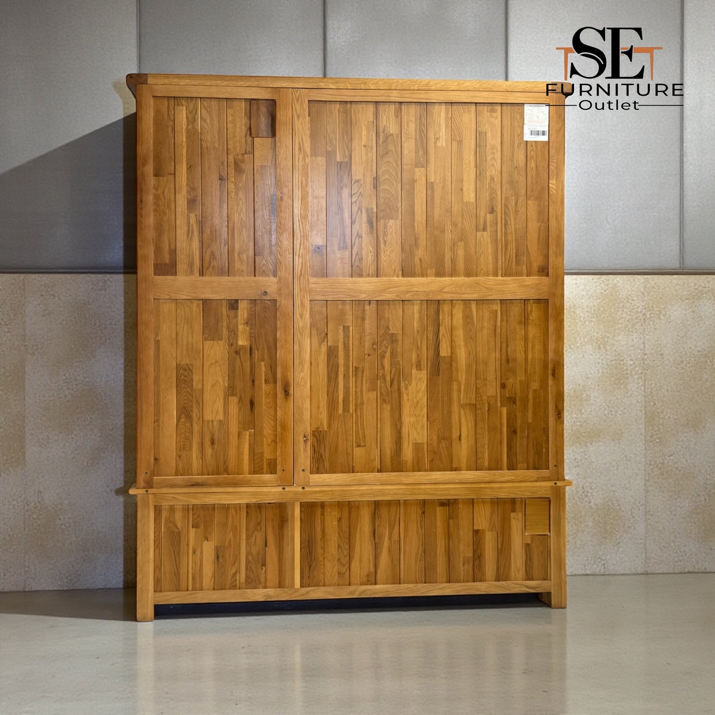 Solid Oak Triple Wardrobe Original Rustic Range From Oak Furnitureland RRP £1599