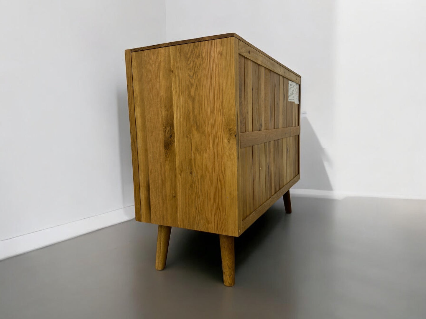 OAK FURNITURELAND BRUSHED & GLAZED SOLID OAK  SMALL SIDEBOARD PARQUET RANGE RRP £549