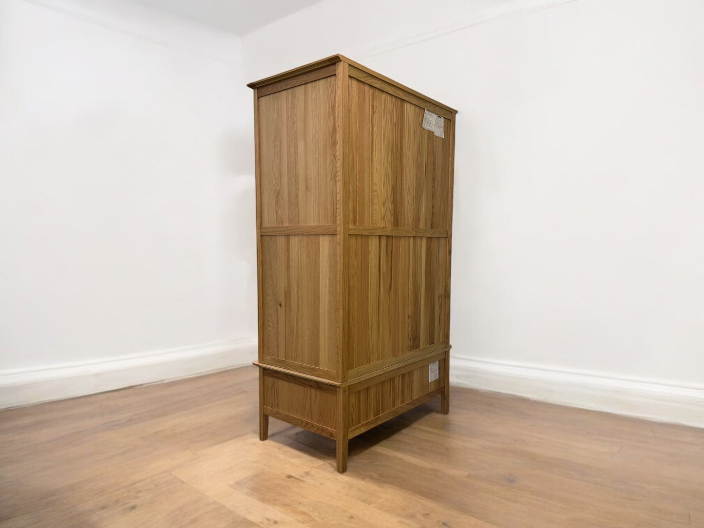 Oak Furnitureland Natural Solid Oak Double Wardrobe Copenhagen Range RRP £899
