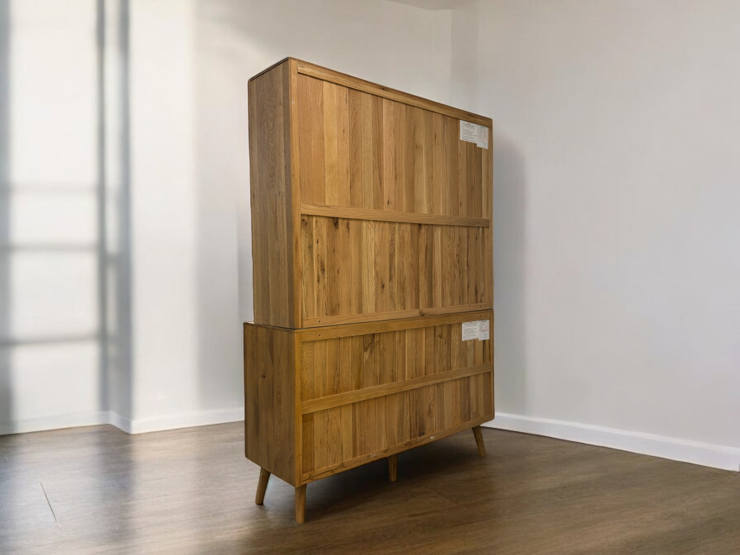 Oak Furnitureland Brushed & Glazed Solid Oak Large Dresser Parquet Range RRP £1399