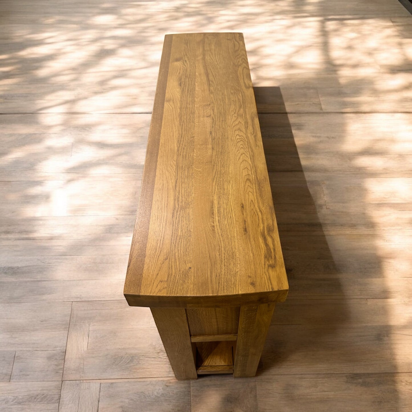 Rustic Solid Oak Console Table, Hercules Range From Oak Furnitureland RRP £579