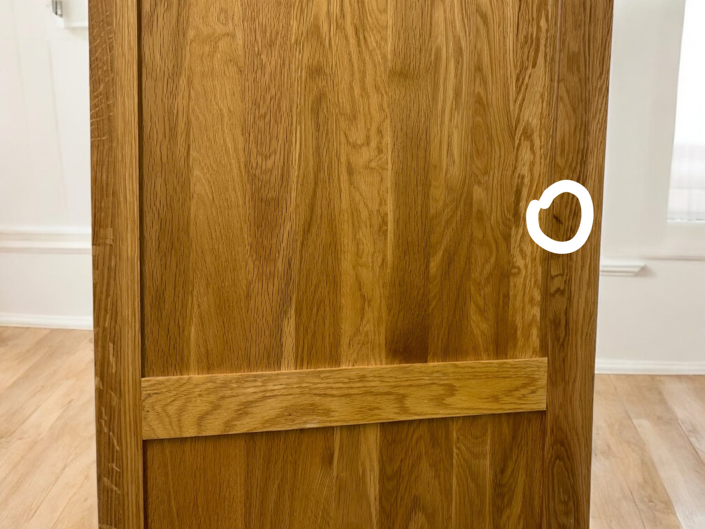 Oak Furnitureland Natural Solid Oak Slim Kitchen Larder Bevel Range RRP £1049
