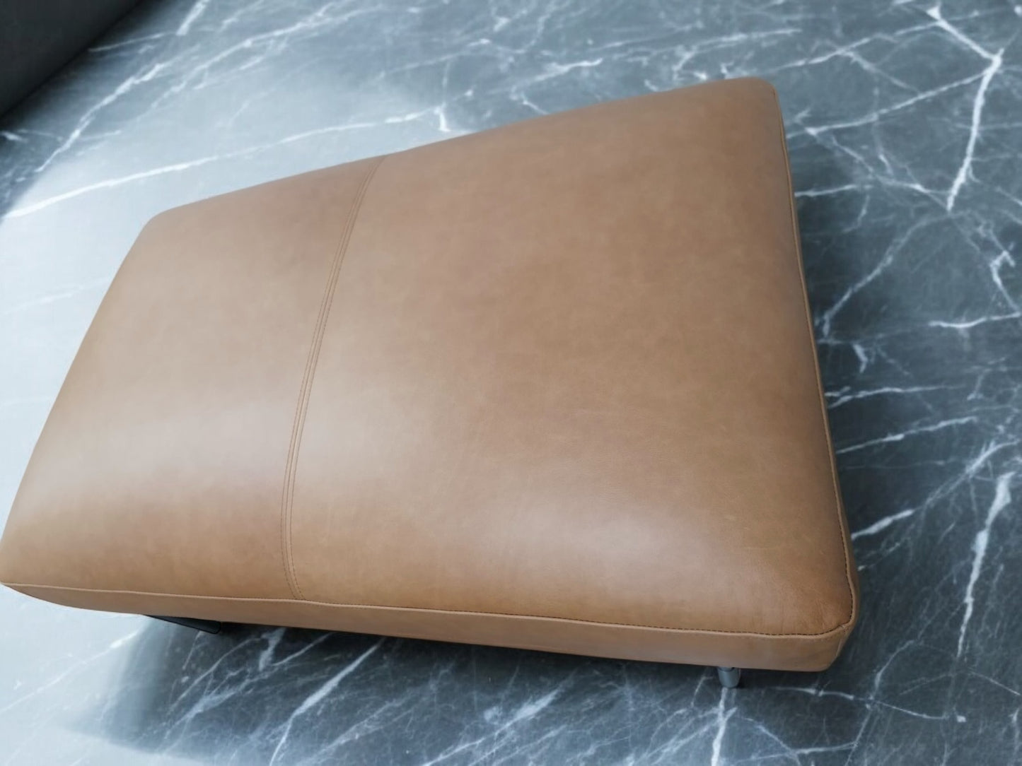 Oak Furnitureland Modish Vintage Tan Leather Footstool £599