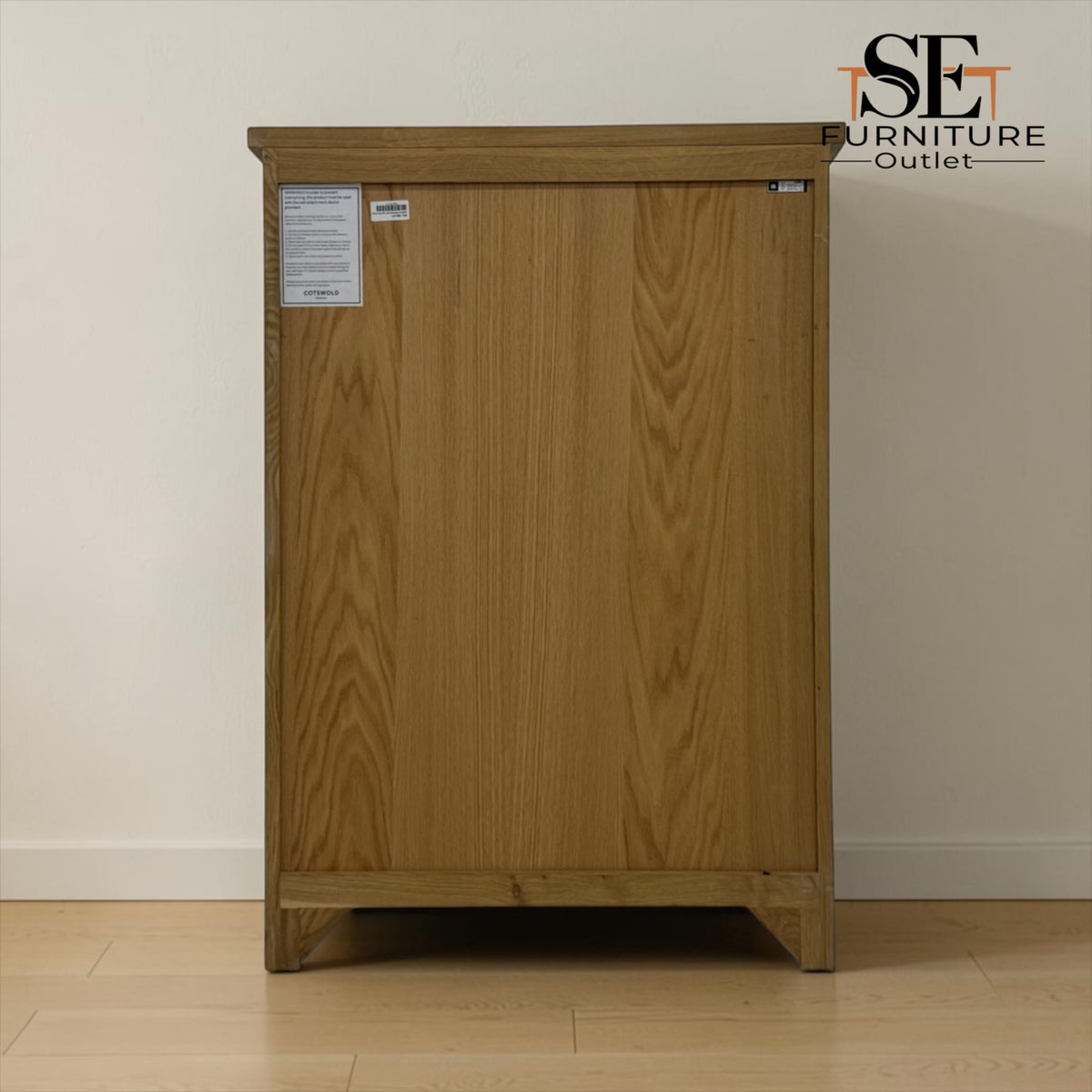 Whitewashed Finish Solid Oak & Oak Veneer Large Shoe Cupboard, Inglesham Range RRP £650