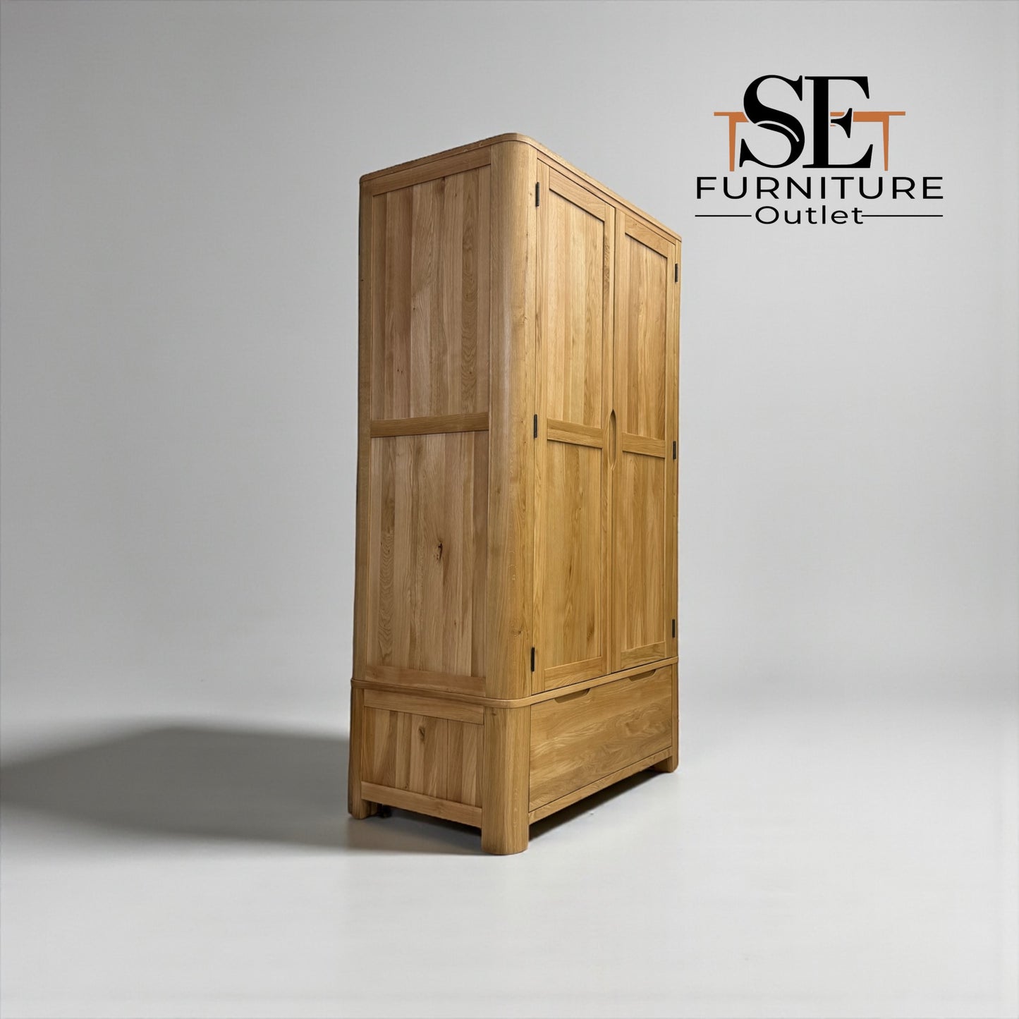 Natural Solid Oak Double Wardrobe Romsey Range From Oak Furnitureland RRP £939