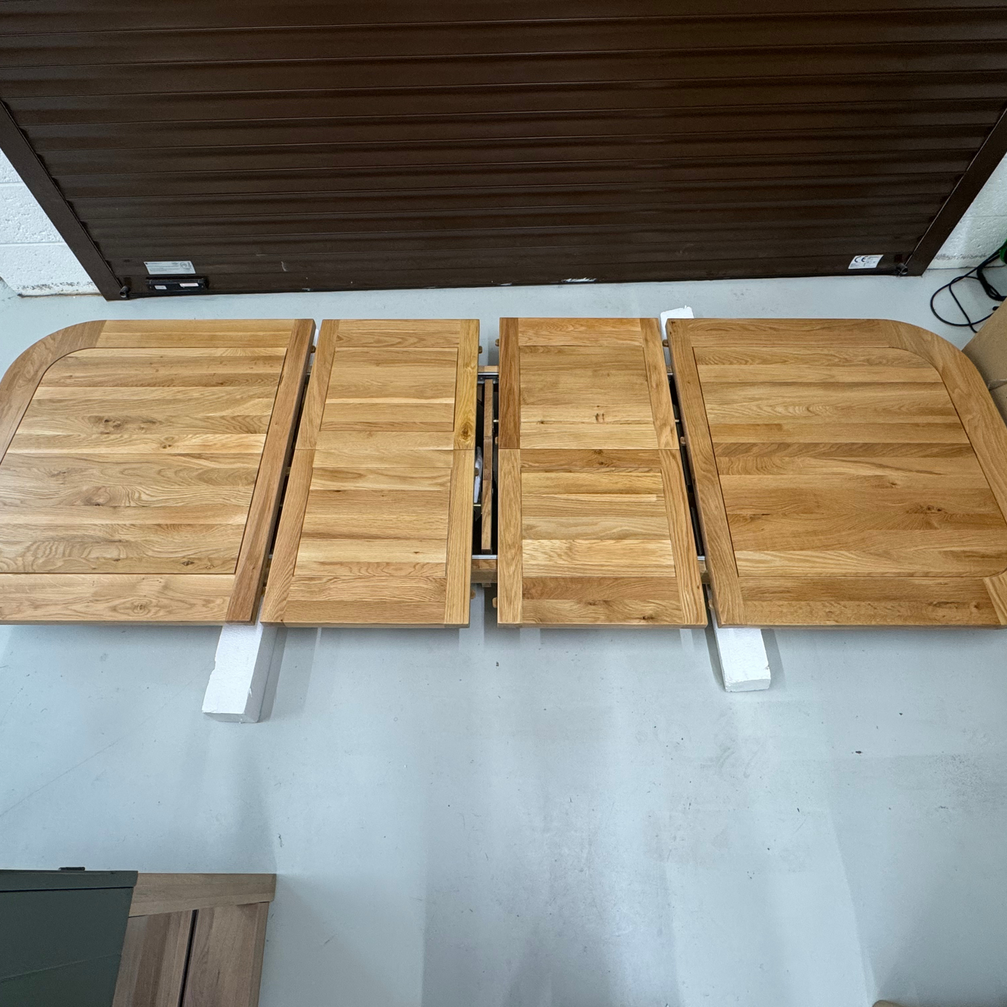 Natural Solid Oak Extending Dining Table, 6 to 12 Seater Hercules Range From Oak Furnitureland RRP £1099