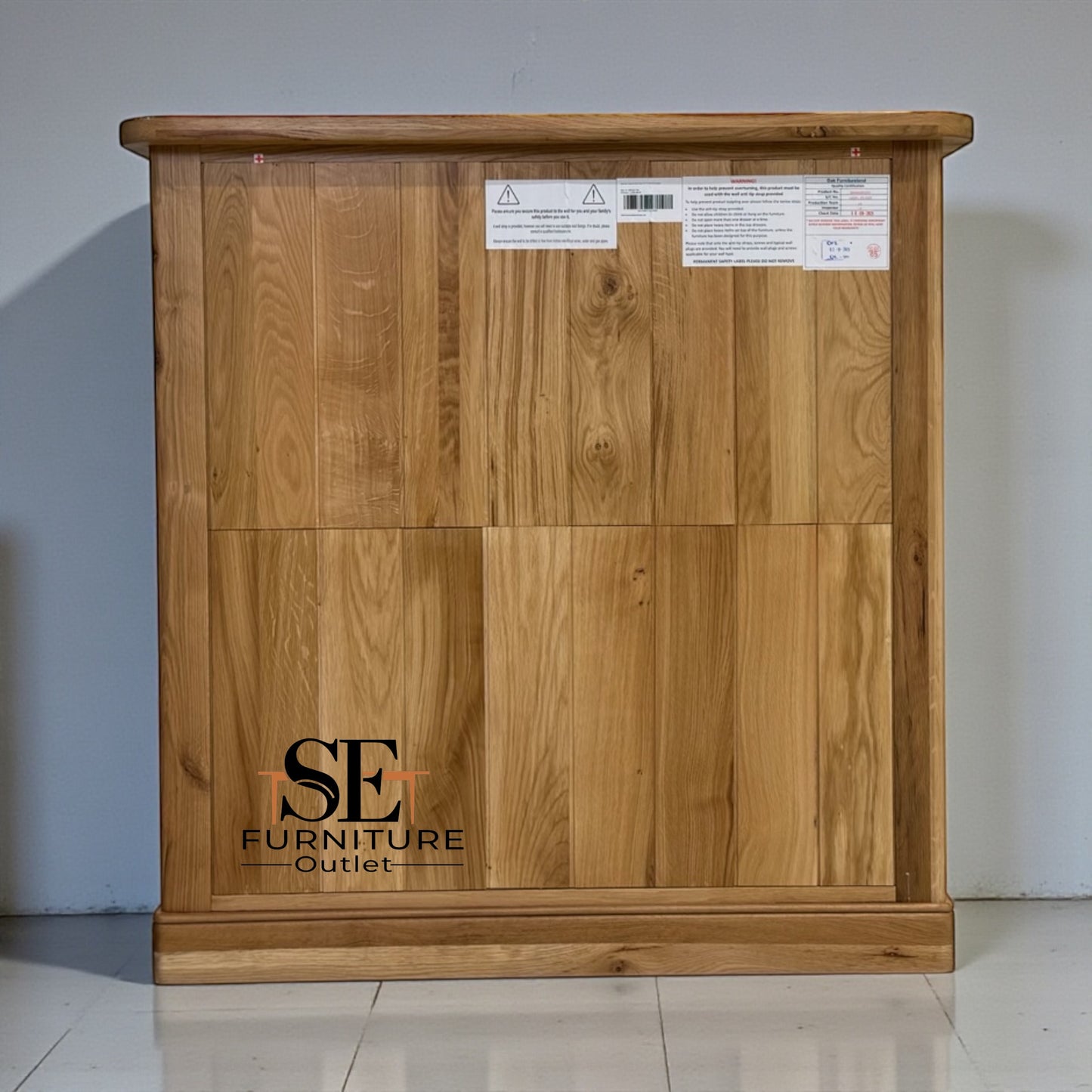 Natural Solid Oak 5 Drawer Chest, Brennan Range From Oak Furnitureland RRP £739