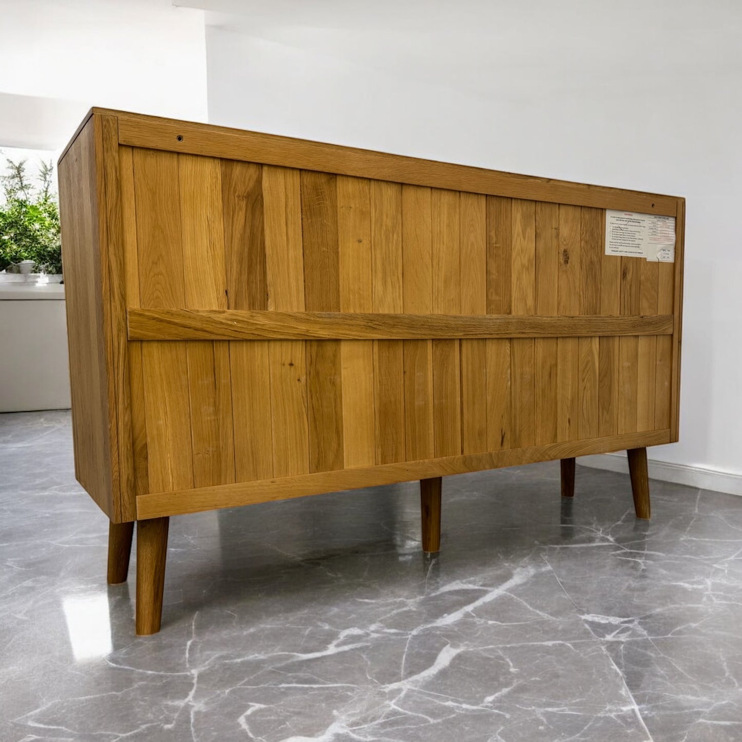 Brushed & Glazed Solid Oak Sideboard Parquet Range From Oak Furnitureland RRP £649