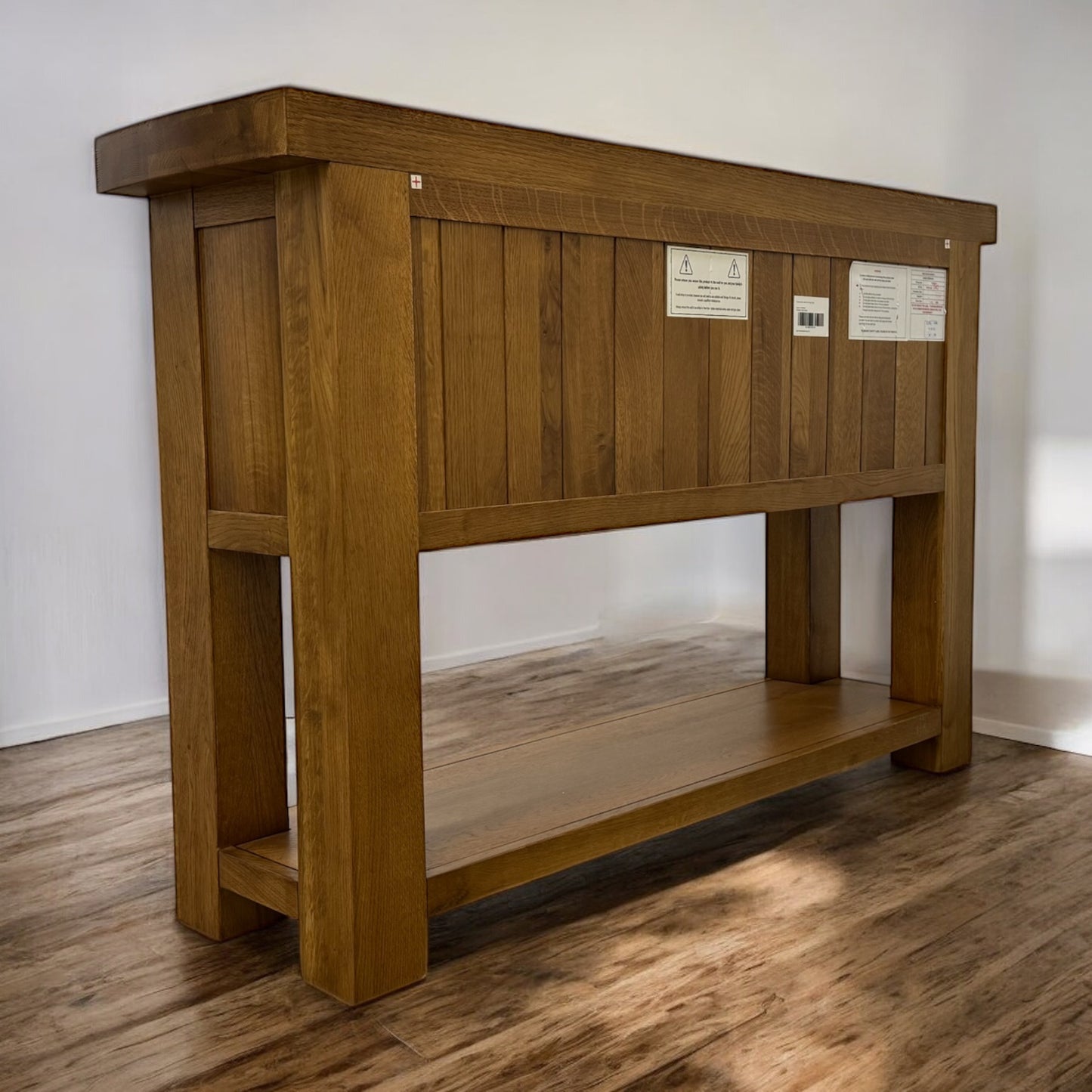 Rustic Solid Oak Console Table, Hercules Range From Oak Furnitureland RRP £579