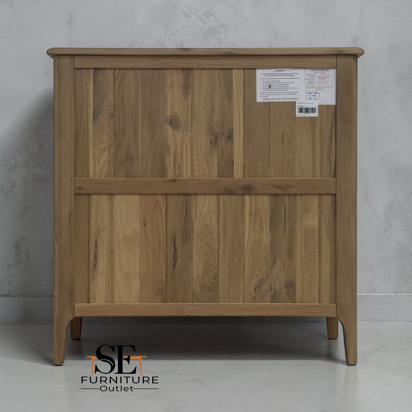 Light Natural Solid Oak 5 Drawer Chest, Newton Range From Oak Furnitureland RRP £639