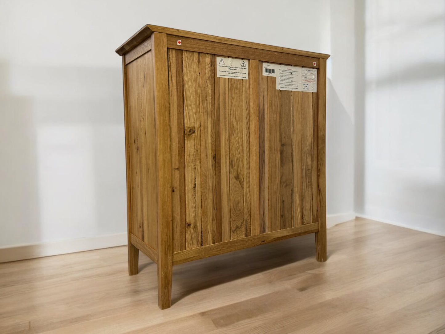 Oak Furnitureland Natural Solid Oak 5 Drawer Chest, Copenhagen Range RRP £549