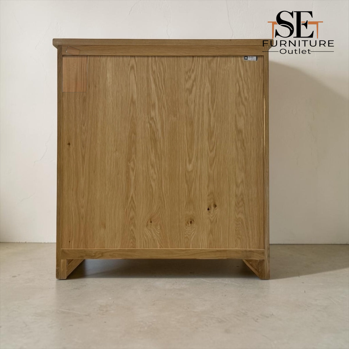 Whitewashed Finish Solid Oak & Quality Oak Veneer 5 Drawer Chest, Inglesham Range, RRP £599