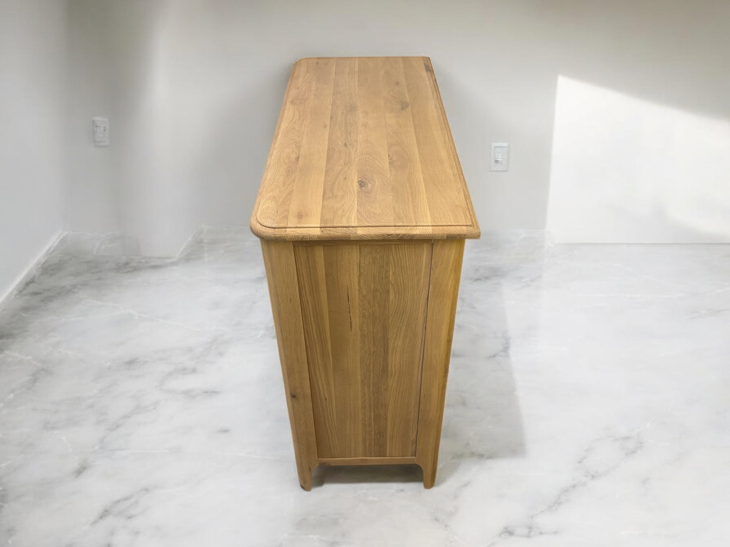 Oak Furnitureland Natural Light Solid Oak 5 Drawer Chest, Newton Range RRP £549