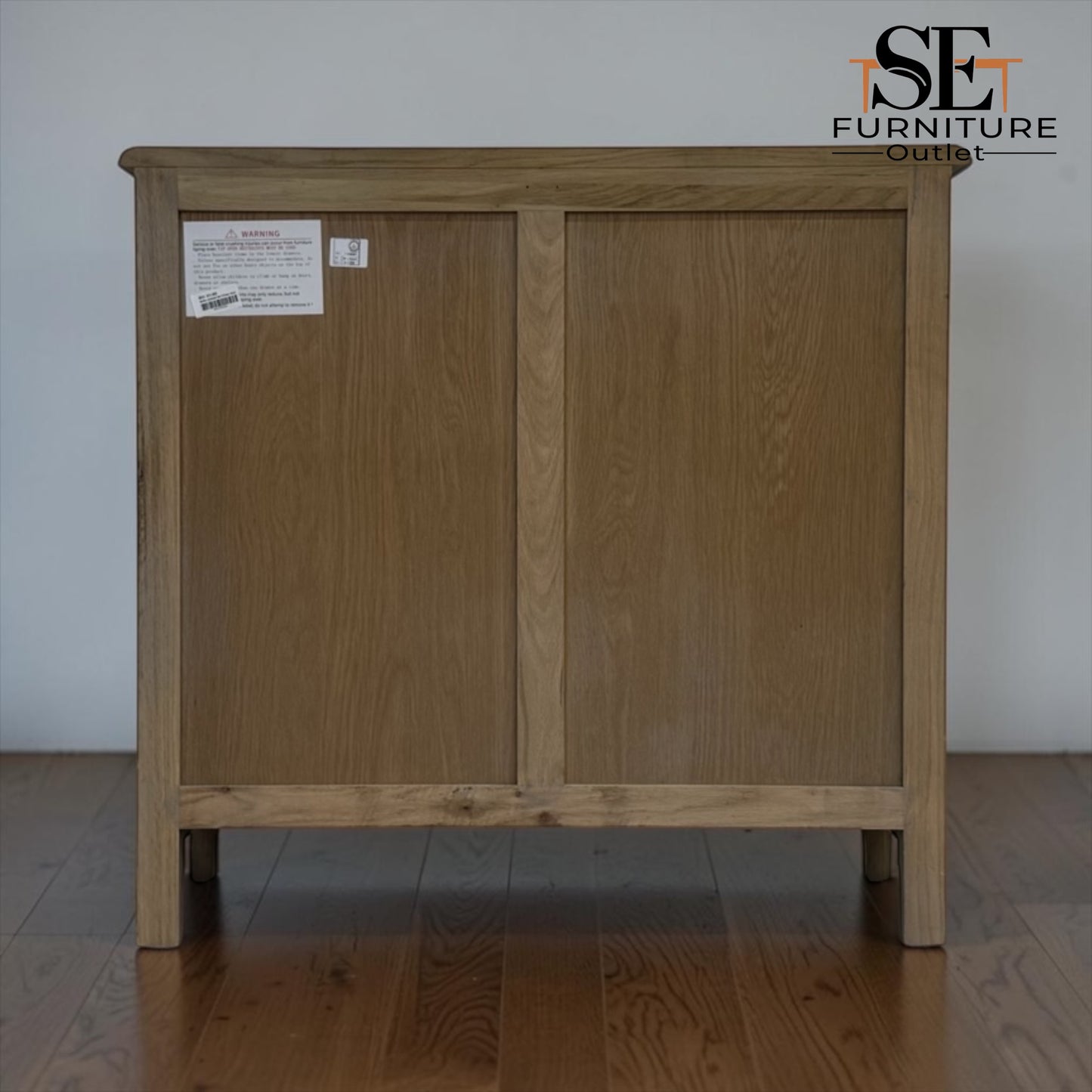 Solid Oak Frame Limewashed Finish 3 Drawer Chest, Camille Limewash Range RRP £799