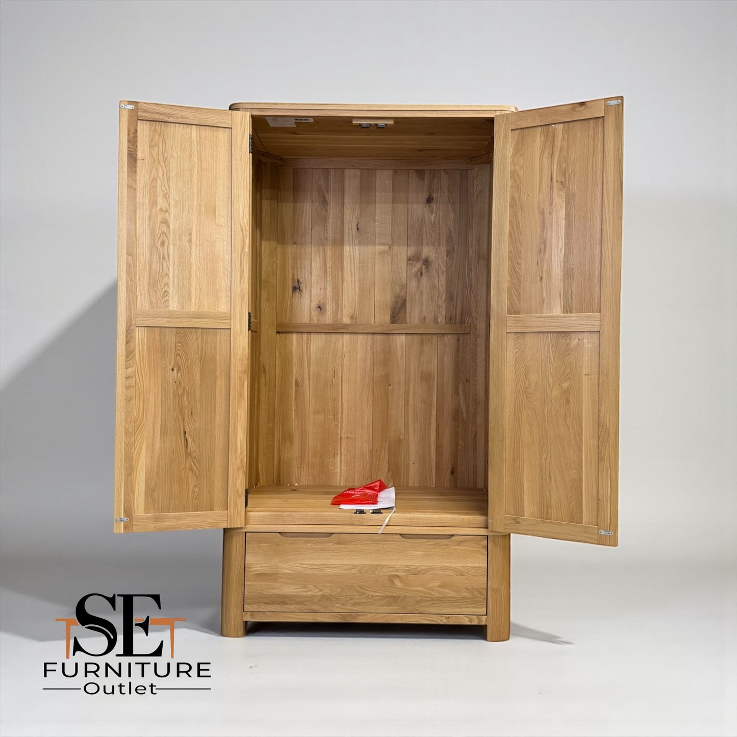 Natural Solid Oak Double Wardrobe Romsey Range From Oak Furnitureland RRP £939