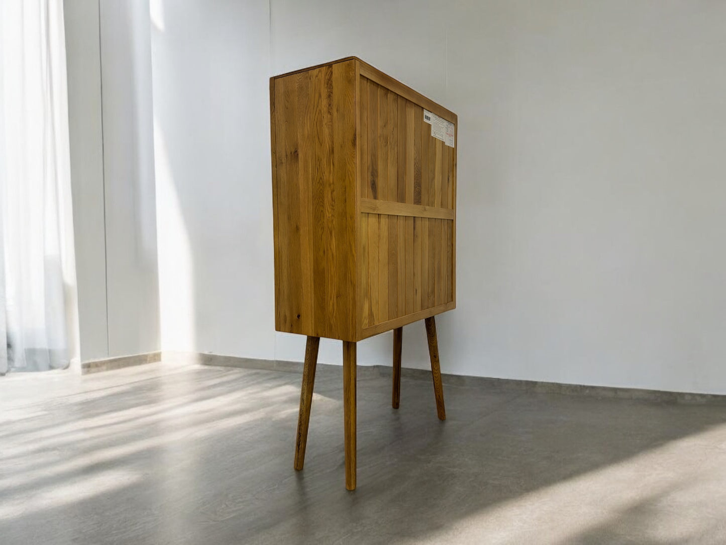 Oak Furnitureland Brushed & Glazed Oak Drinks Cabinet Parquet Range RRP £649