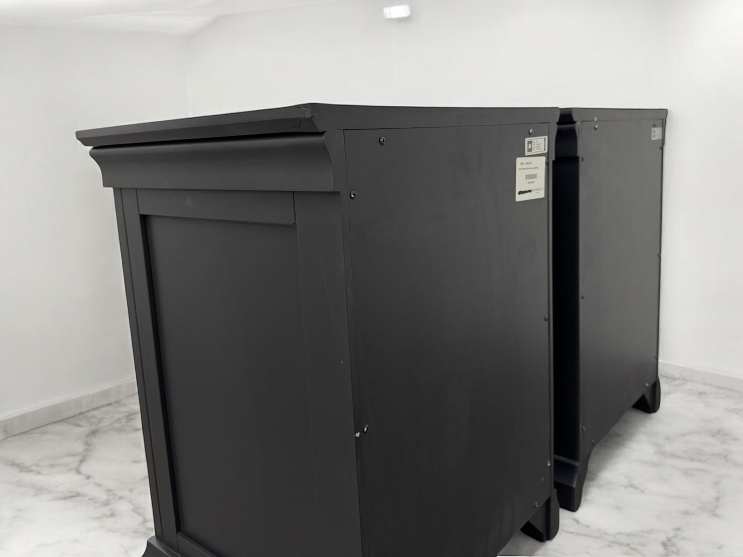 Cotswold Company Solid Wood Frame Bedside Tables in Dusky Black