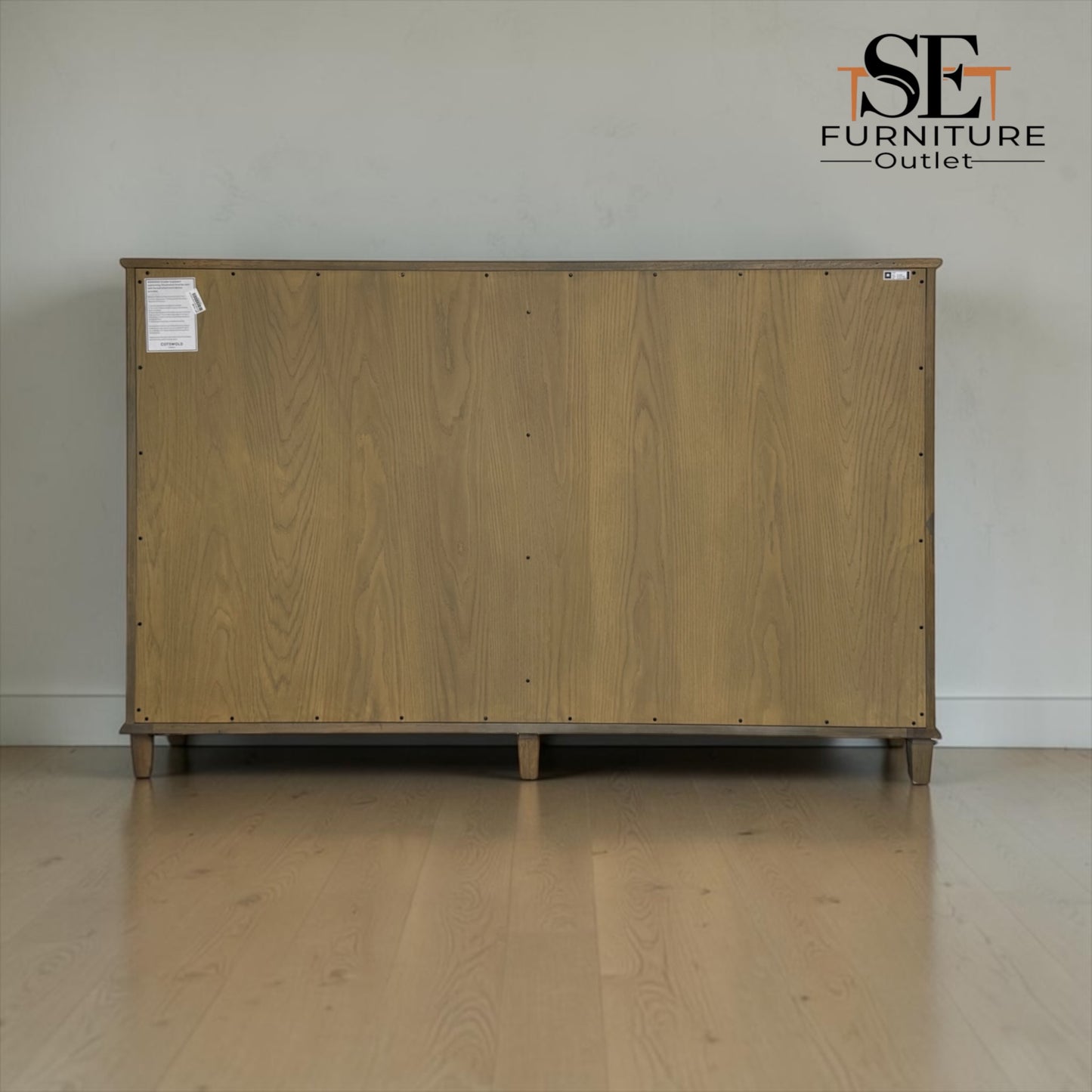 Smoked Solid Oak & Oak Veneer 10 Drawer Chest, Bibury Smoked Oak Range, RRP £1300