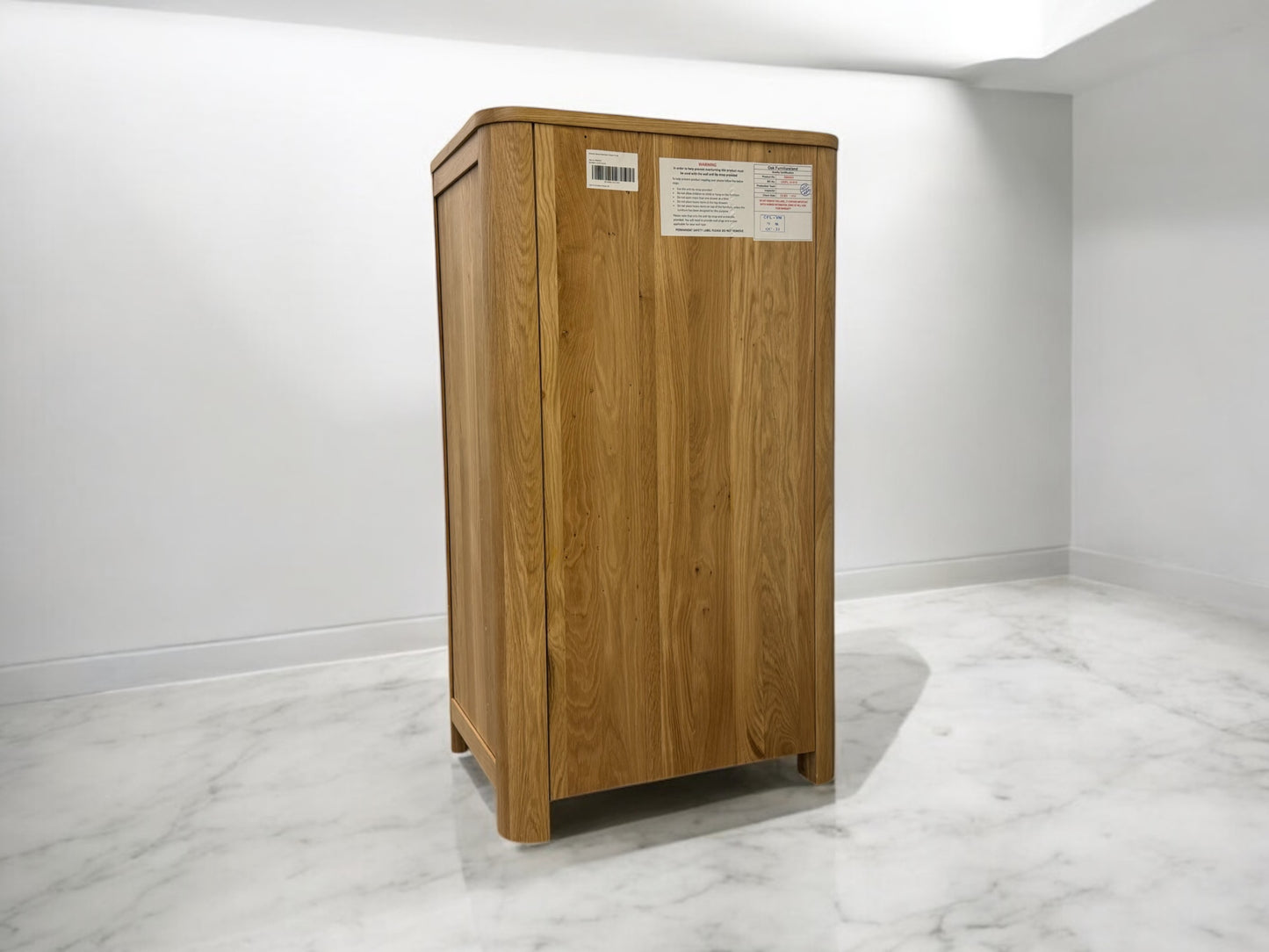 Natural Solid Oak Tallboy Romsey Range From Oak Furnitureland
