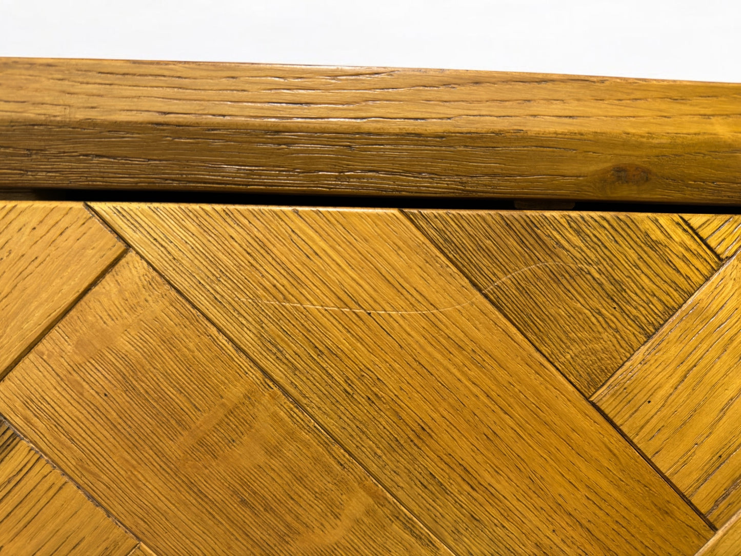 Oak Furnitureland Brushed & Glazed Oak Drinks Cabinet Parquet Range RRP £649