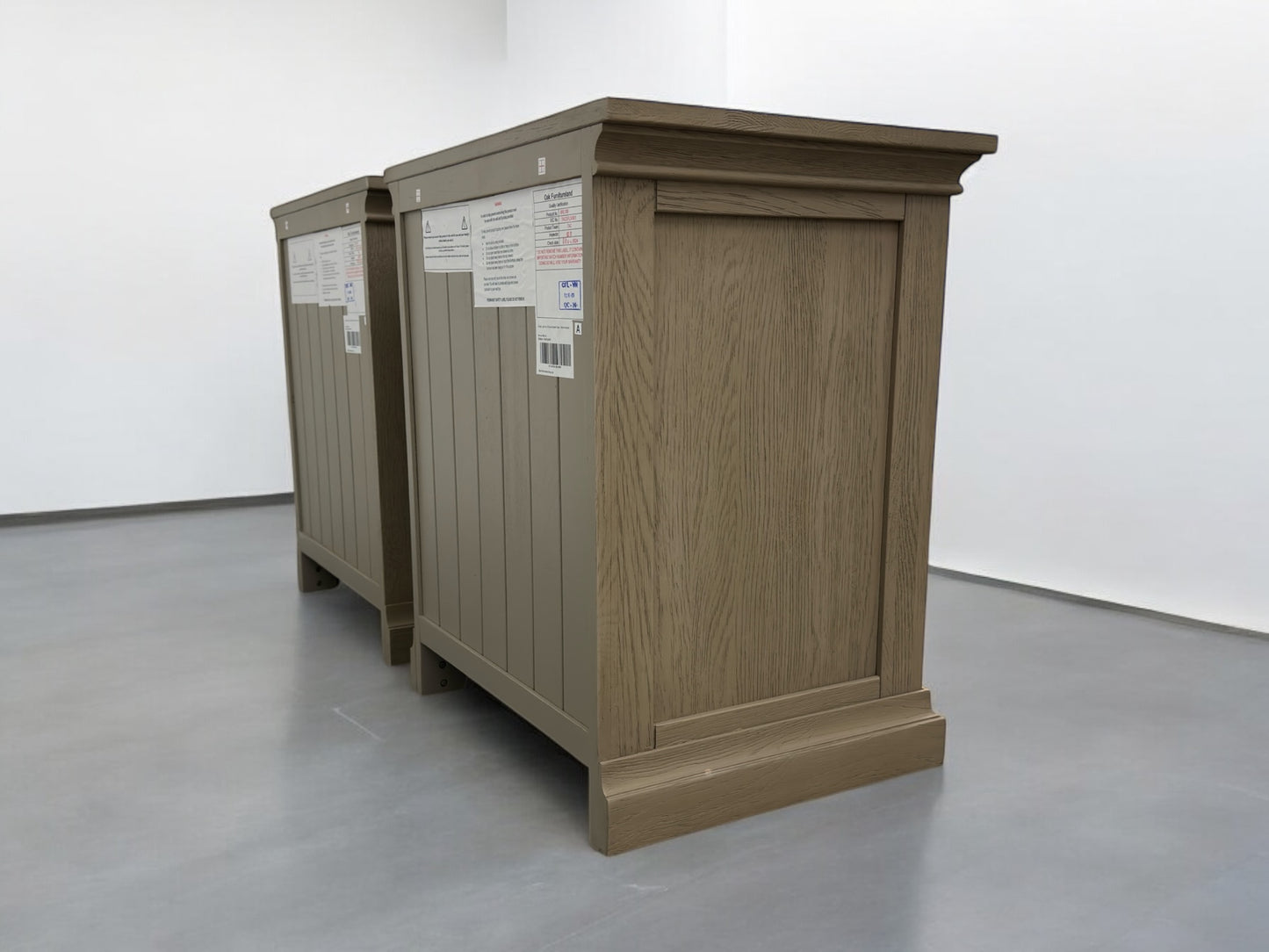 Oak Furnitureland Weathered Oak 2 Drawer Bedside Tables Burleigh Range RRP £299