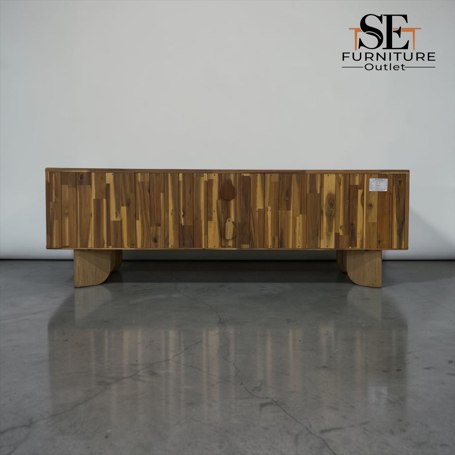 Solid Acacia Wood Extra Large TV Unit Okkio Range from Oak Furnitureland RRP £629
