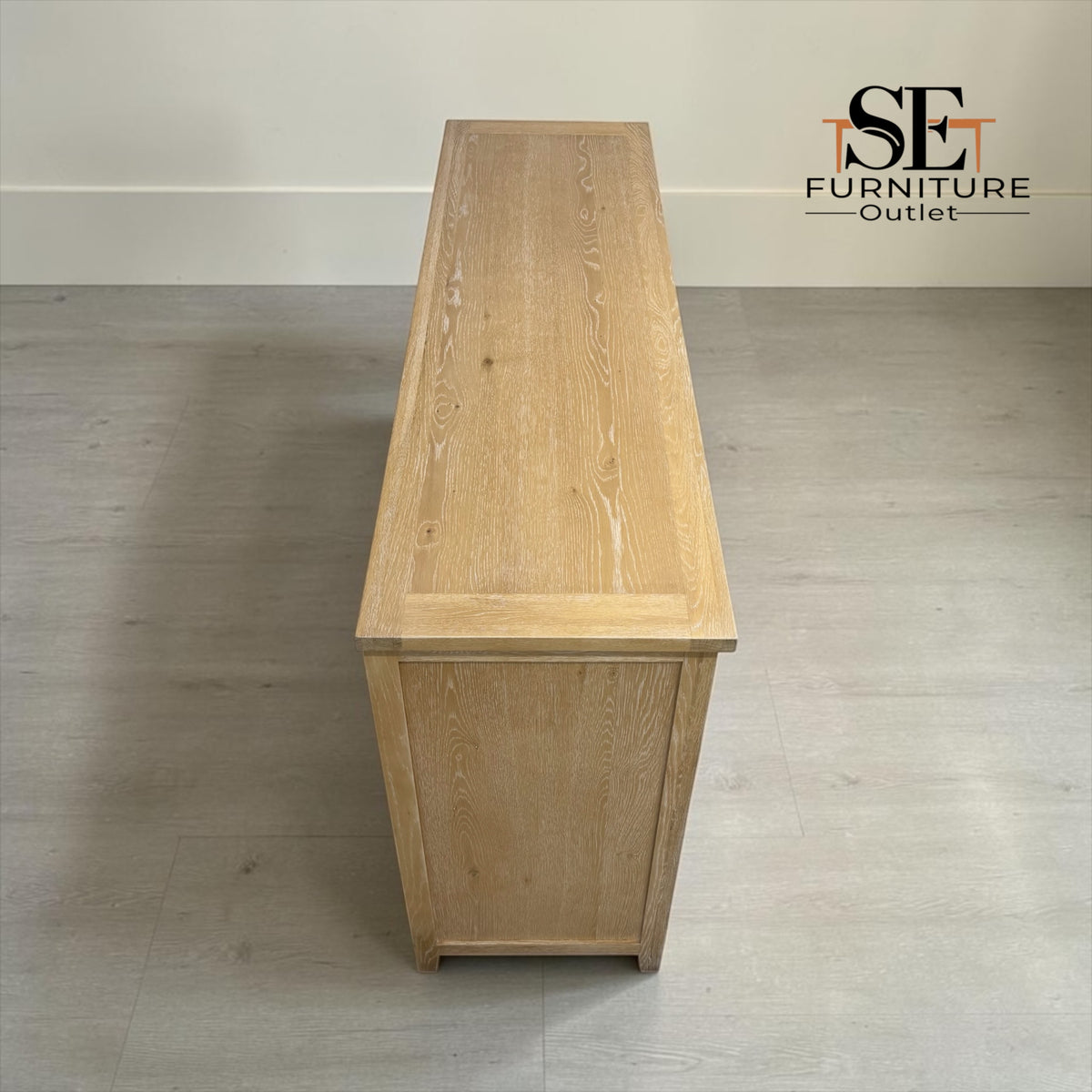 Whitewashed Finish Solid Oak & Oak Veneer 10-Drawer Chest, Inglesham Range, RRP £1250