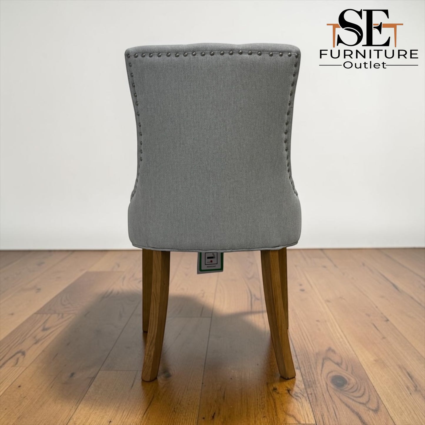 Set of 4 Solid Oak Legs Dining Chairs with Wise Fabric Primrose Range RRP £900
