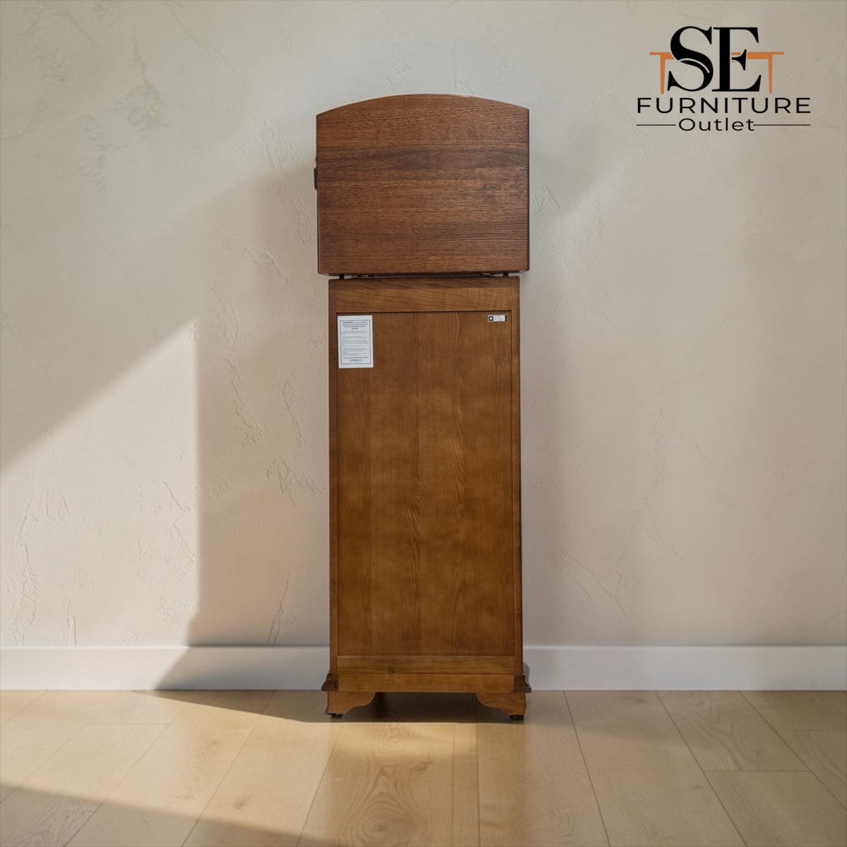 Solid Oak & Oak Veneer Vanity Tallboy, Winchcombe Dark Oak Range RRP £899