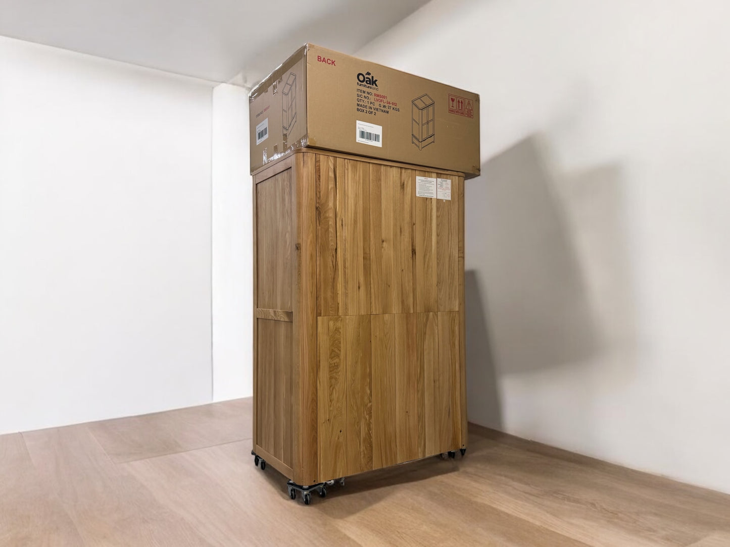 Natural Solid Oak Double Wardrobe Romsey Range From Oak Furnitureland RRP £939 (1)