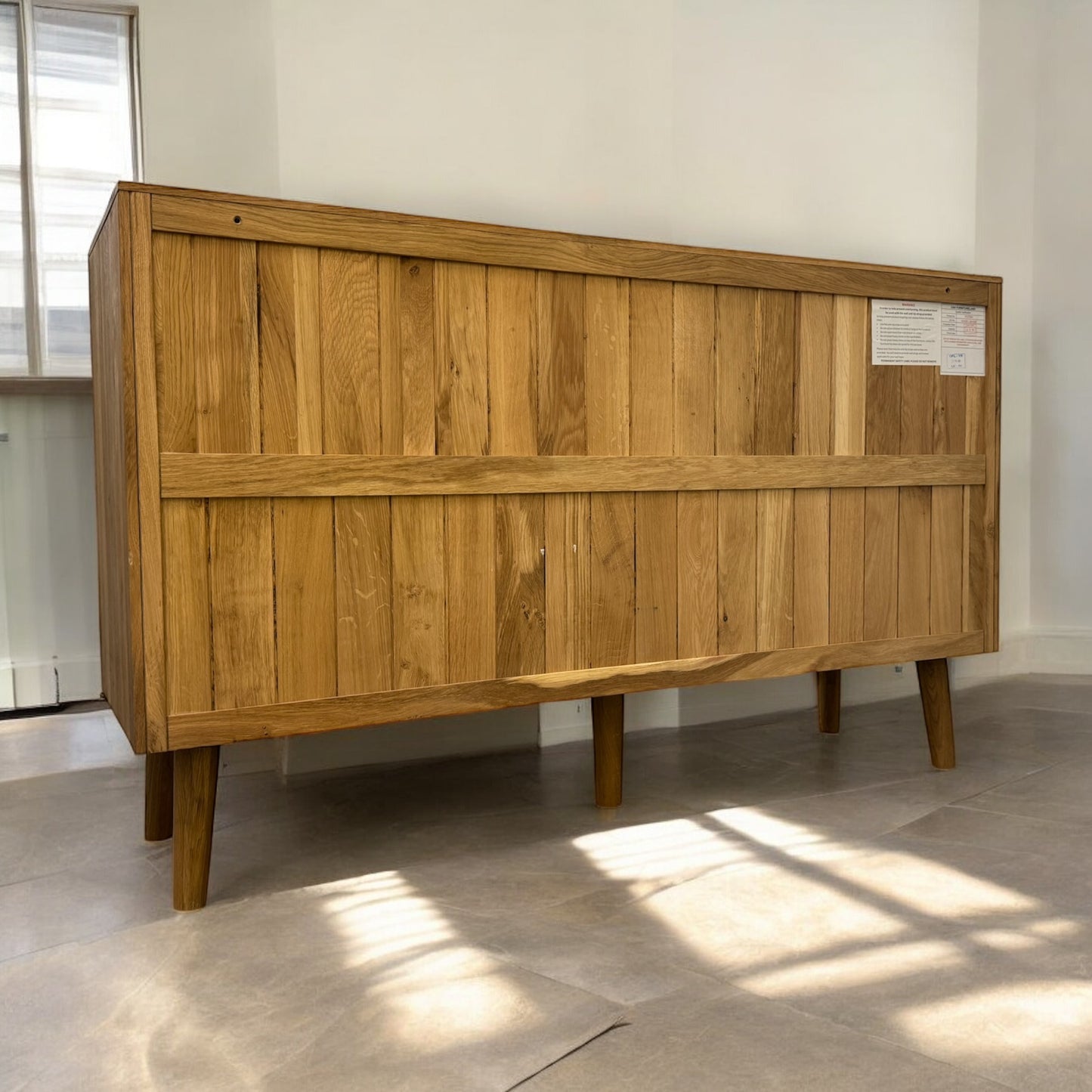 Brushed & Glazed Solid Oak Sideboard Parquet Range From Oak Furnitureland RRP £649