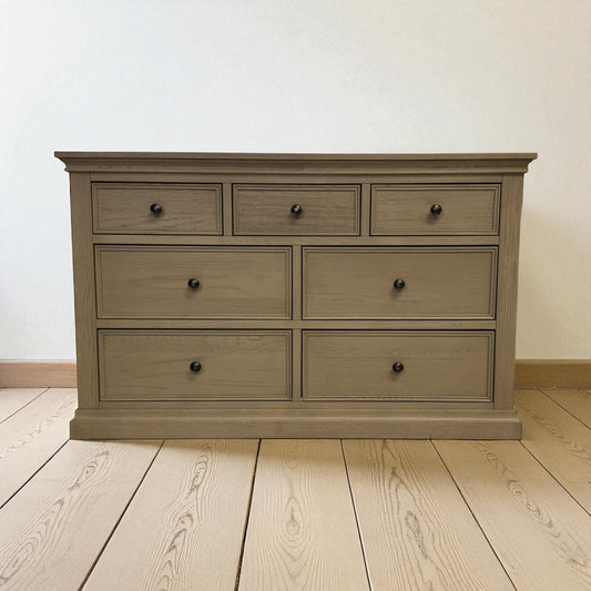 Weathered Oak 7 Drawer Chest, Burleigh Range From Oak Furnitureland RRP £759