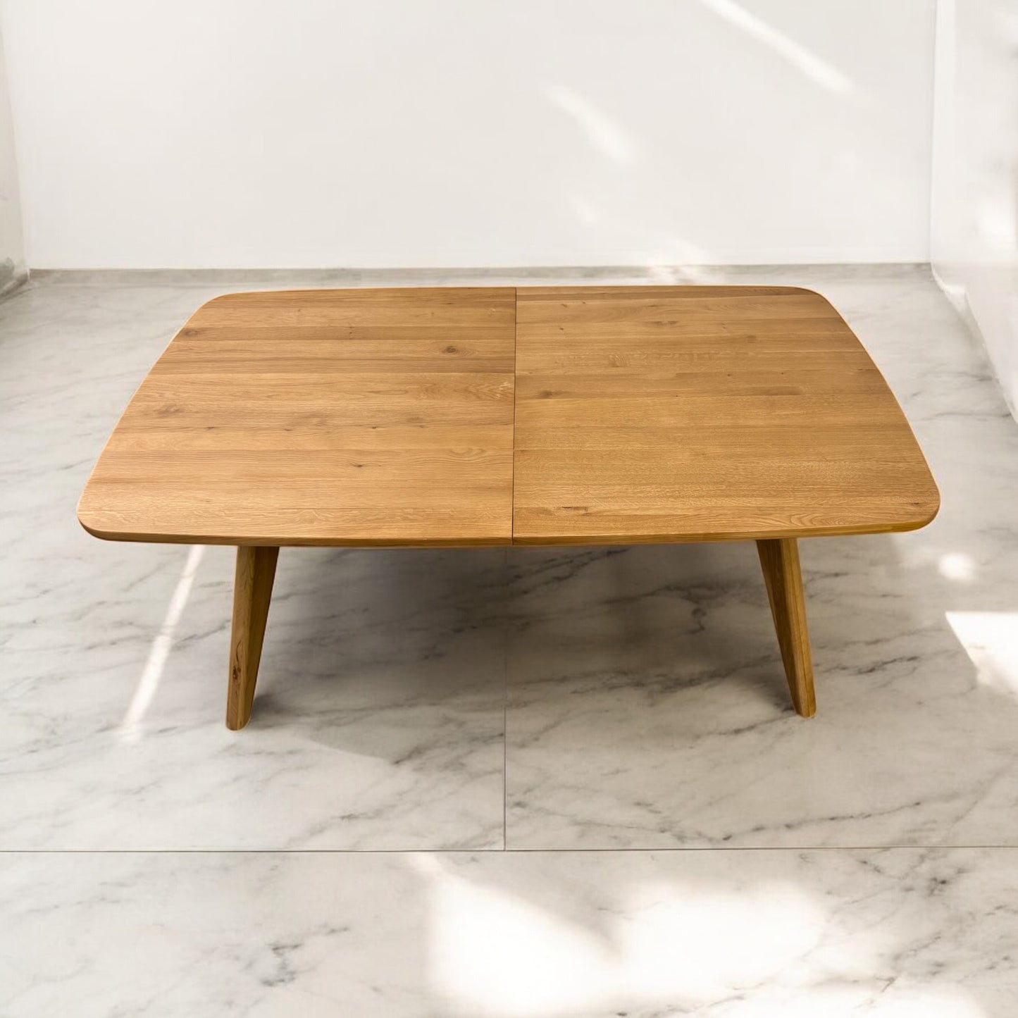 Natural Solid Oak Extending Dining Table, 6 to 10 Seater Bentley Range From Oak Furnitureland RRP £1079