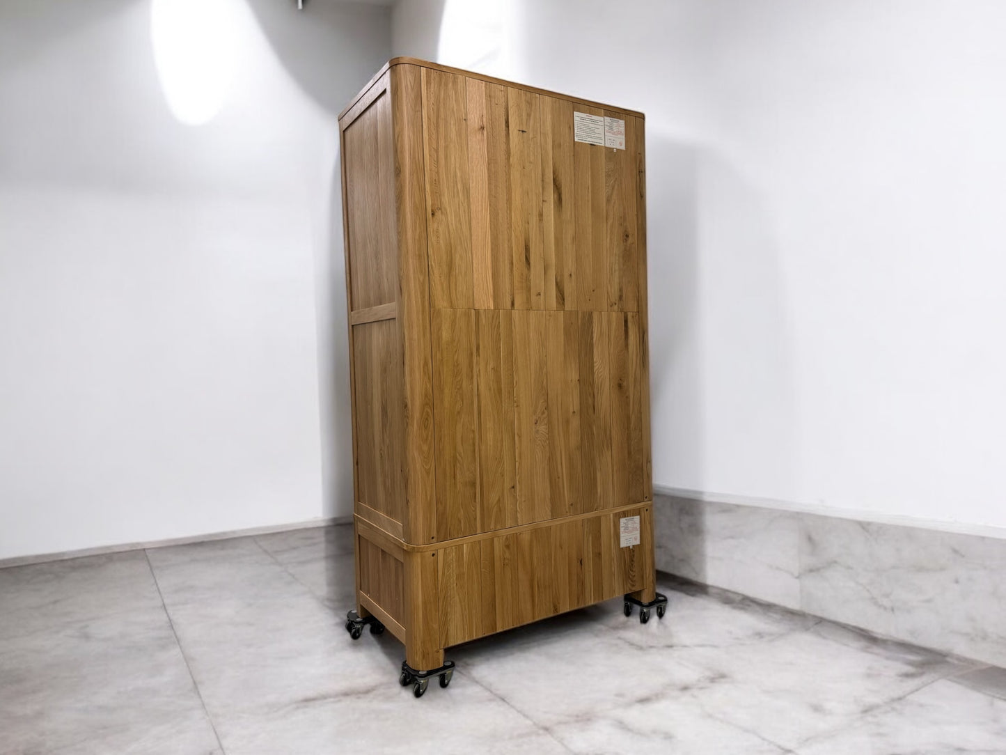 Natural Solid Oak Double Wardrobe Romsey Range From Oak Furnitureland RRP £899