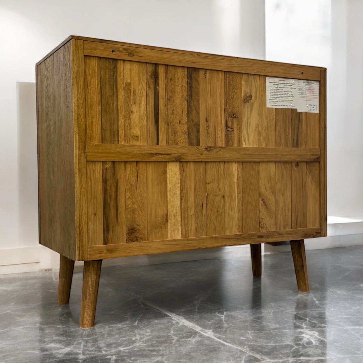 Brushed & Glazed Solid Oak Small Sideboard Parquet Range From Oak Furnitureland RRP £549