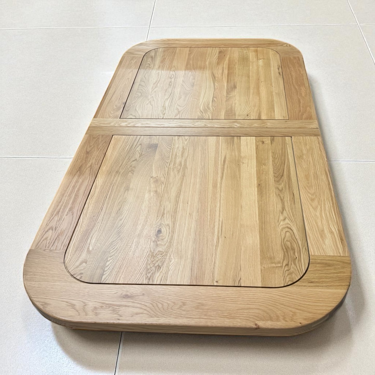 Natural Solid Oak Extending Dining Table, 10 to 12 Seater Hercules Range From Oak Furnitureland RRP £1099