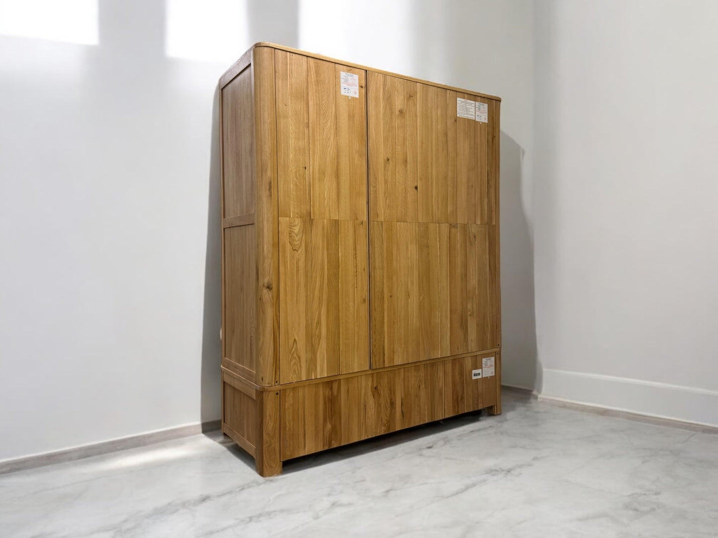 Oak Furnitureland Natural Solid Oak Triple Wardrobe Romsey Range RRP £1499