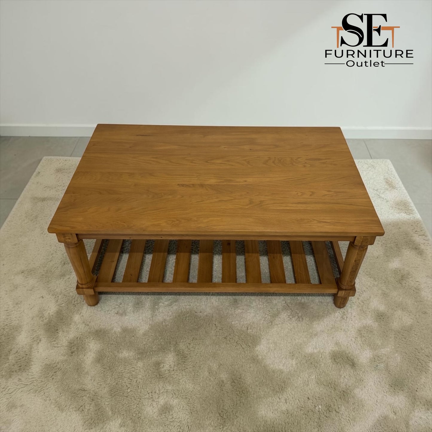 Solid Oak Coffee Table from the Elkstone Mellow Oak Range RRP £450