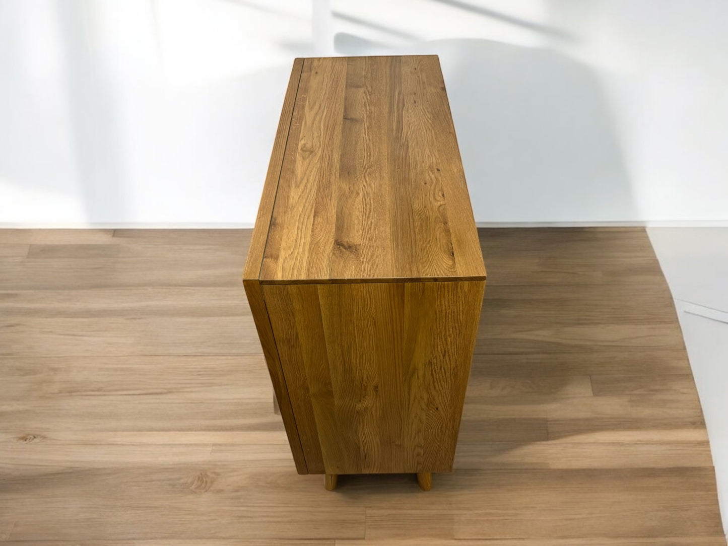 Oak Furnitureland Brushed & Glazed Solid Oak Chest of Drawers Parquet Range