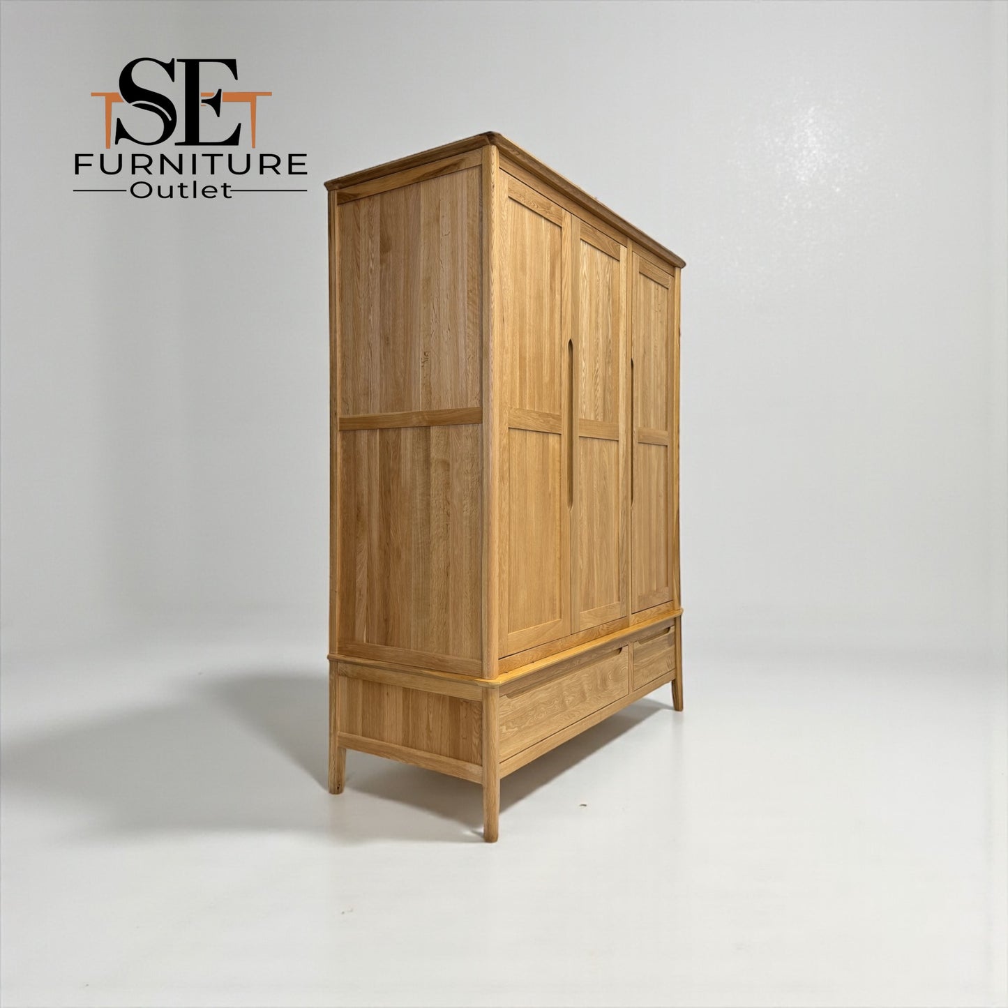 Natural Solid Oak Triple Wardrobe Copenhagen Range From Oak Furnitureland RRP £1559