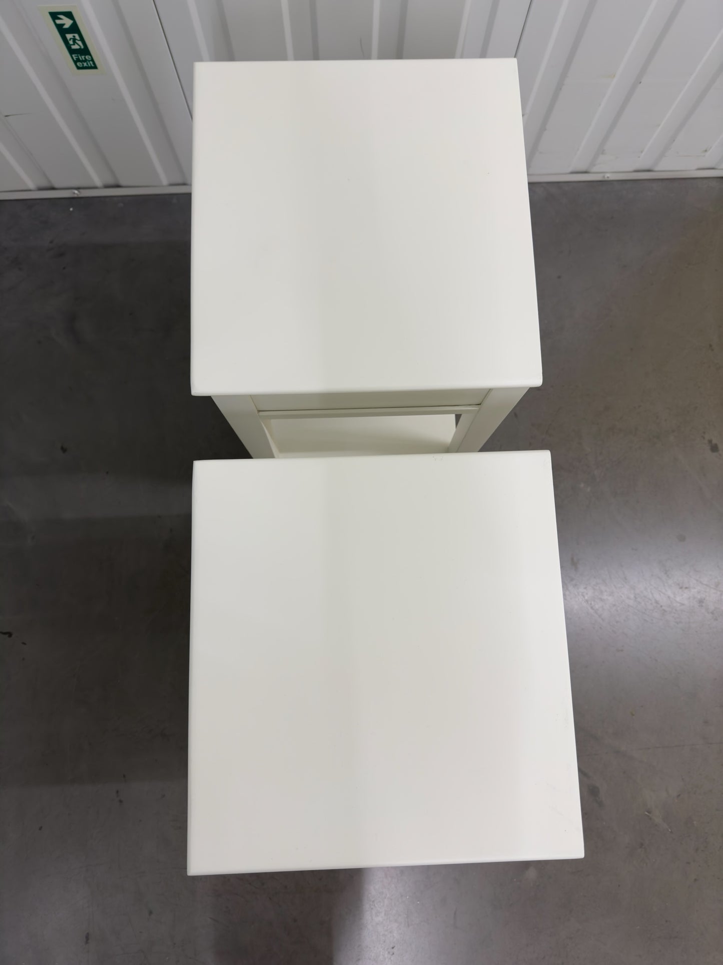 Cotswold Company Solid Wood & Warm White Painted Narrow Bedside Tables RRP £250