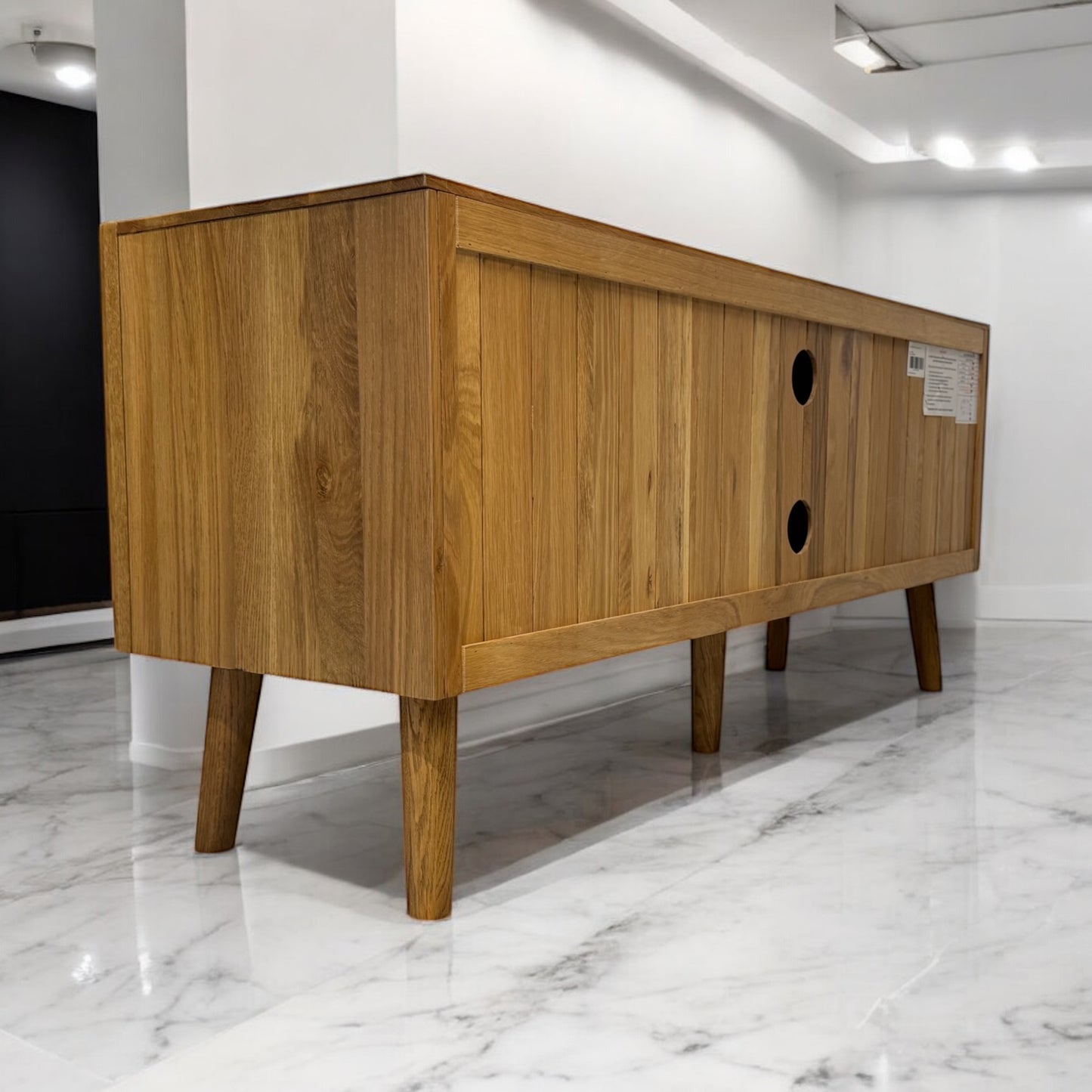 Brushed & Glazed Solid Oak TV Parquet Range From Oak Furnitureland RRP £499