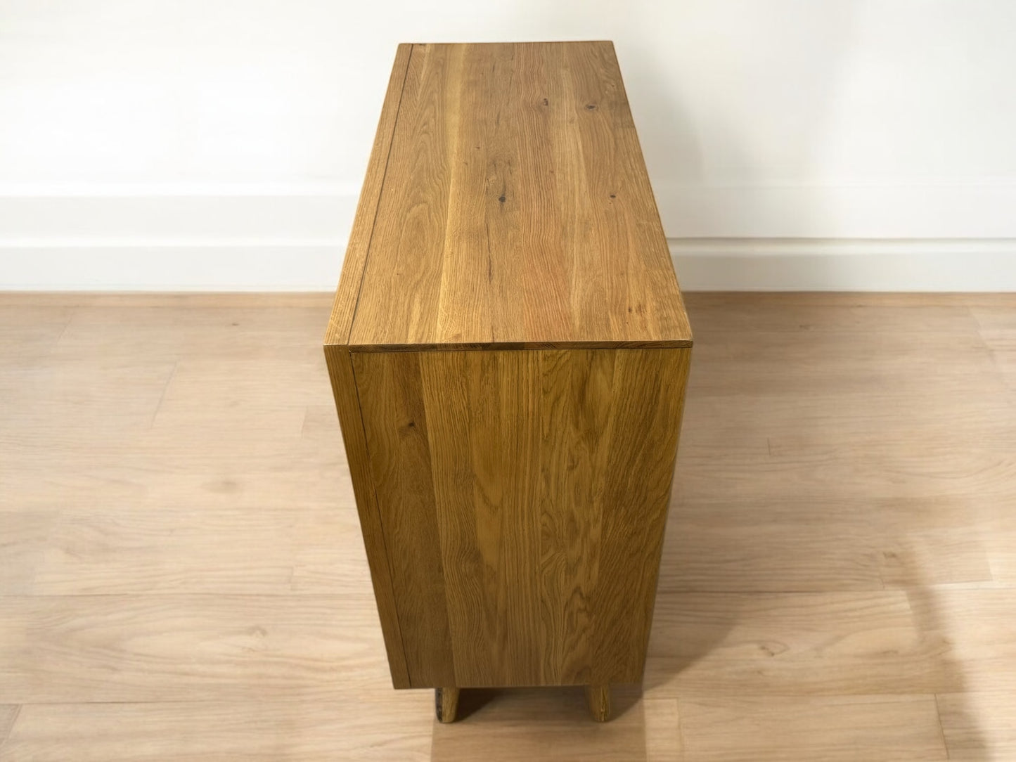 Oak Furnitureland Brushed & Glazed Solid Oak Chest of Drawers Parquet Range