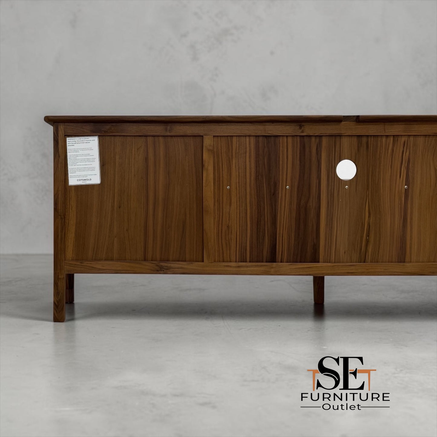 Solid Walnut & Quality Walnut Veneer Extra Large TV Unit, Barrington Range £999