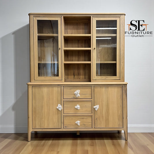 Light Natural Solid Oak Large Dresser Newton Range From Oak Furnitureland RRP £1449